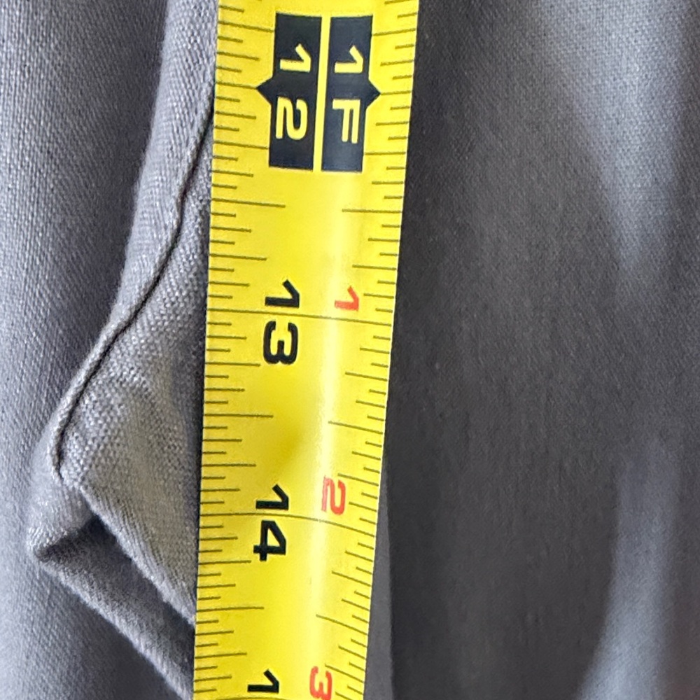 Tan Wide-Leg Cargo Pants Cotton Linen Size Large Wicked Nice - Picture 8 of 12